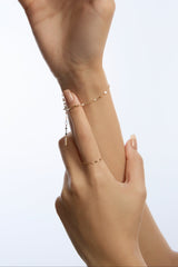 Shine Garnet Gemstone Gold Bracelet