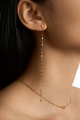 Shine Gold Long Chain Earring