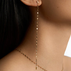 Shine Gold Long Chain Earring