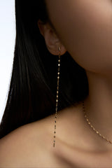 Shine Gold Long Chain Earring