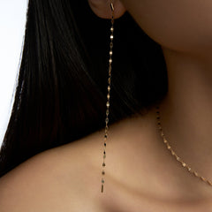 Shine Gold Long Chain Earring