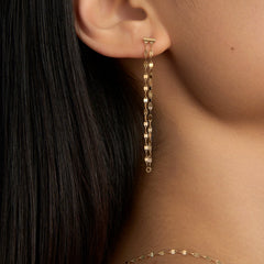 Shine Gold Transformable Chain Earring