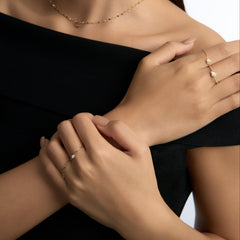 Moment 18K Mariner 0.05ct Chain Ring