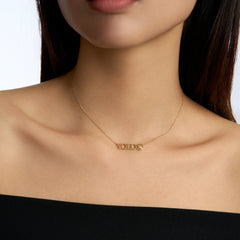 Smiley Moment Nameplate Gold Necklace