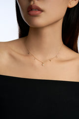 Moment 18K Diamond Lock Personalise Letters Necklac