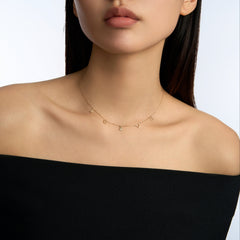 Moment 18K Diamond Cat Personalise Letters Necklace