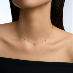 Moment 18K Personalise Letters Necklace(Brand Font)