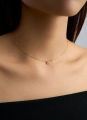 Moment 18K Personalise Letters Necklace(Brand Font)