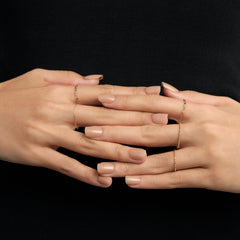 Moment 18K Double Beads Chain Ring