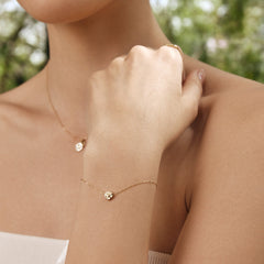 Smiley® Daisy Heart 14K Gold Sliding Bracelet