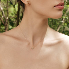 Smiley® Daisy Heart 14K Gold Sliding Necklace