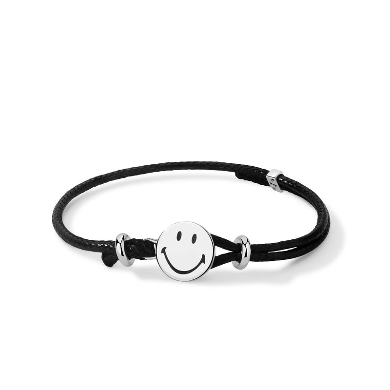 Smiley- Silver Smiley String Bracelet