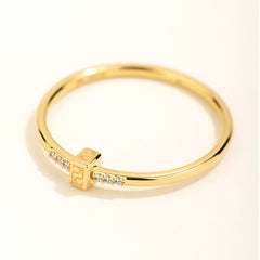 Unlock 18K Block Diamonds Ring