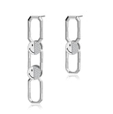 Smiley Silver Elio Detachable Link Earrings