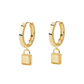 Unlock 18K Lock Gold Earring