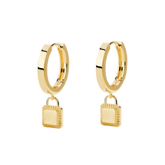 Unlock 18K Lock Gold Earring