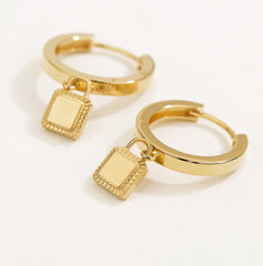 Unlock 18K Lock Gold Earring