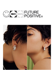Smiley Silver Flower Earrings