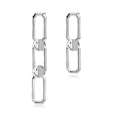 Smiley Silver Oliver Detachable Link Earrings