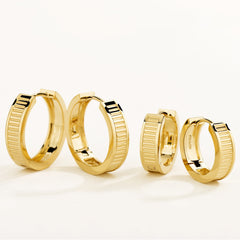 Unlock Marks 18K Stripe Gold Earring