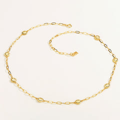 Smiley Companion Gold Necklace