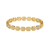 Unlock 18K Diamond Multi- Lock Gold Tennis Bracelet