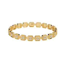 Unlock 18K Diamond Multi- Lock Gold Tennis Bracelet
