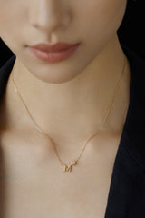 Moment SMILEY® 18K Smiley Bead Personalized Letter Necklace