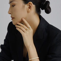 Unlock Marks 18K U-Shape Gold Ring