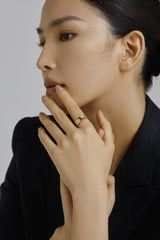 Unlock Marks 18K U-shape Gold Signature Ring