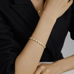 Unlock 18K Diamond Multi- Lock Gold Tennis Bracelet