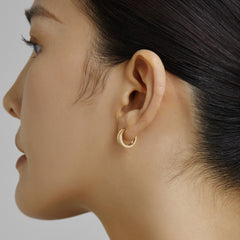 Unlock Marks 18K Stripe Gold Earring
