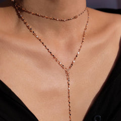 Shine 18K Gold Y-Shape Necklace