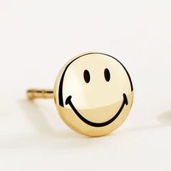 Smiley-18K Bead Earring
