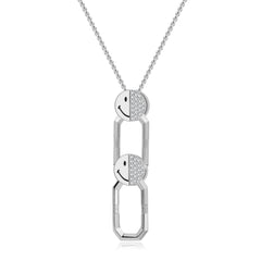 Smiley Silver Detachable Link Necklace