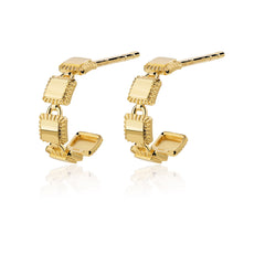 Unlock 18K Multi- Lock Gold Earrings