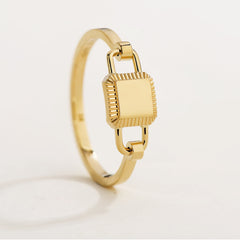 Unlock 18K Lock Gold Ring