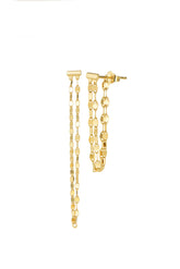 Shine Gold Transformable Chain Earring