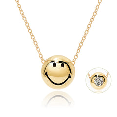 Smiley® 14K Gold Diamond Bead Necklace