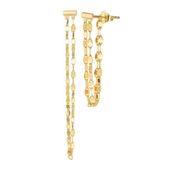 Shine Gold Transformable Chain Earring