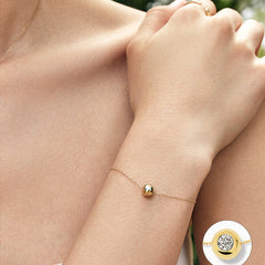Smiley® 14K Gold Diamond Bead Bracelet