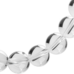 Smiley Silver Crystal Beaded Bracelet