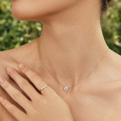 Daisy Heart 14K Gold Mother-of-Pearl Necklace