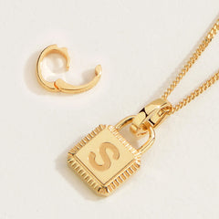 Unlock 14K Lock Gold Personalised Necklace