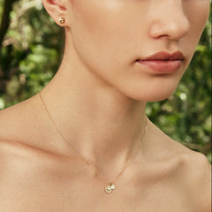 Smiley® Daisy Heart 14K Gold White Mother-of-Pearl Necklace