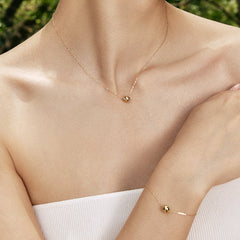 Smiley® 14K Gold Diamond Bead Necklace