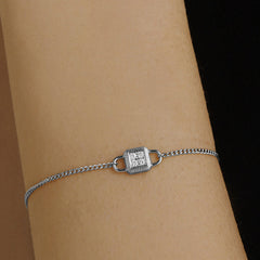 Unlock Platinum Diamond Lock Bracelet