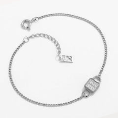 Unlock Platinum Diamond Lock Bracelet