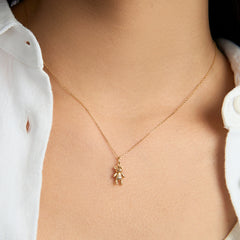 Teddy 14K Gold Bear Necklace