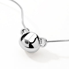 Teddy Silver Bear Head Snake Chain Necklace